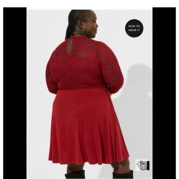 TORRID Red Lace Dress - Picture 4 of 9